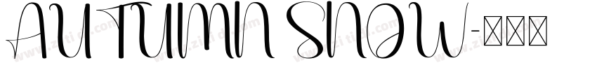 AUTUMN SNOW字体转换